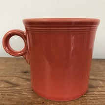 HLC Fiesta USA Paprika Coral Drink Mug Coffee Tea Cup Art Deco Ring Handle - £21.17 GBP