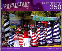 Miniature Lighthouses - 350 Pieces Deluxe Jigsaw Puzzle - $11.87