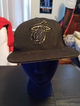 Miami Heat Mitchell &amp; Ness Black Gold Pop Snapback Hat Cap Embroidered  - $29.60