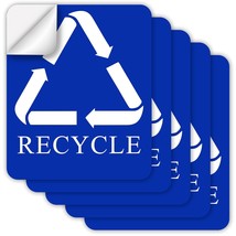 Design Recycle Sticker,5 Pack Recycle Sign Decals,Self-Adhesive Recycling Sticke - £10.26 GBP