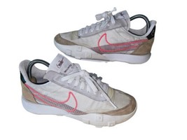 Nike Waffle Racer 2X White/Bright Crimson/Team Red Running Athletic Shoe Sz 9 - £21.40 GBP