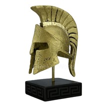 Leonidas Helmet King Spartan Hero Alabaster Sculpture with Bronze Effect Small - £31.78 GBP