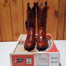 Justin Western Boots L4605 Redwood Vitello Womens Size 8B - £19.98 GBP