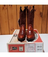 Justin Western Boots L4605 Redwood Vitello Womens Size 8B - £20.03 GBP