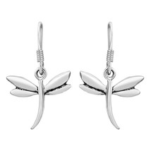 Playful Summer Dragonfly .925 Sterling Silver Dangle Earrings - £11.60 GBP
