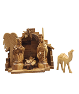 Wood Hand Carved NATIVITY 6 Piece Set Wooden Artisan Hand Made Christmas... - $51.95 CAD