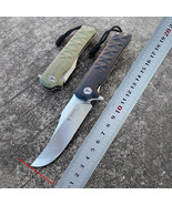 SANDVIK-14C28N STEEL FOLDING KNIFE OUTDOOR TACTICAL LINEN MIKTAR HANDLE ... - £53.25 GBP