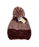 Collection Eighteen Womens Brave Burgundy Pom-Pom Knit Hat One Size NEW - £6.64 GBP