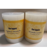 Pier One 1 Imports Citronella Scented 3 x 4 inch Outdoor Use Lot Of 2 Ca... - £15.07 GBP