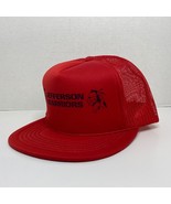 Vintage Jefferson Warriors Trucker Hat Mesh Cap 80’s Snapback Red - £11.19 GBP