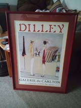 043 VINTAGE RAMON DILLEY Cannes Carlton Fine Art Poster Paris Framed 25x35 - $799.99