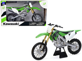 2019 Kawasaki KX 450F Dirt Bike Motorcycle Green and White 1/6 Diecast M... - $68.98