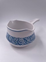 Noritake Progression Milburn #9025 Gravy Boat w/Handle Blue Band w/Scroll - £20.92 GBP