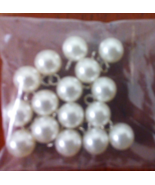 round ball white faux pearl buttons shank 1 cm 16 pcs - €2,51 EUR
