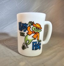 Avon Freddy The Frog Vintage 1970s Mug Milk Glass Cup Children&#39;s Dinnerware - £7.92 GBP