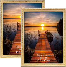 18X24 Picture Frames Set of 2, Vintage Gold 18 X 24 Poster Frame Fo - $2,530.86 MXN