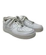 Nike Air Force 1 sneakers 9.5 mens white low top 07&#39; leather athletic shoes - £29.98 GBP