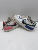 Nike Air Force 1 Shadow Women&#39;s 6.5 White/Multi-Color Pink Blue Shoes DH... - $69.29