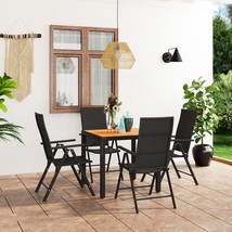  Dining Set Black and Brown PE Rattan, WPC, Aluminum Standard - €453,76 EUR