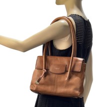 RADLEY LONDON Women&#39;s Handbag Satchel Crossbody Cognac Leather Double Handle - £55.61 GBP