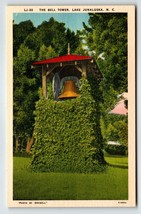 The Bell Tower Lake Junaluska North Carolina Linen Postcard Unused Ivy Leaves - £5.49 GBP