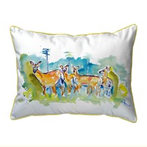 Betsy Drake Deer  Herd Extra Large Pillow 20 X 24 - £55.55 GBP