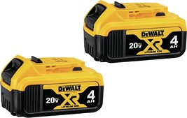 DEWALT 20V MAX* XR Battery, 4.0-Ah, 2-Pack (DCB204-2) - $135.99