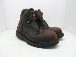 Timberland PRO Men&#39;s 6&quot; Pit Boss Steel Toe Work Boots 33034 Brown Size 11.5M - £62.50 GBP