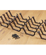 20 Rustic Coat Hooks Cast Iron Wall Mount Hat Hook Towel Railroad Spikes... - $1,173.83 MXN