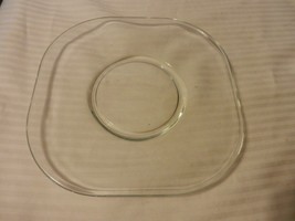 Clear Glass Dessert Plate Square With Rounded Corners 8.125&quot; Diameter - $23.75