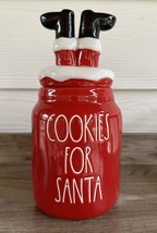 Rae Dunn New Christmas “Cookies For Santa” Red Baby Canister with Santa ... - $37.99