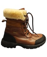 UGG Butte II Snow Boots Womens Size 4 Black Brown Leather Round Toe SN5209 - $692.14 MXN