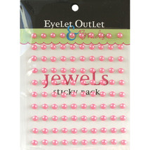 Eyelet Outlet Adhesive Pearls 5mm 100/Pkg-Pink - £12.25 GBP