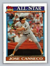 Jose Canseco #390 All Star 1991 Topps Oakland Athletics - £1.55 GBP