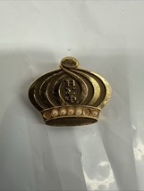 ΒΣΦ Beta Sigma Phi Vintage Lapel Pin - Sorority Pearl Gold Crown Member ... - $19.75