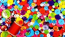 Jigsaw Puzzle Colorful Buttons &amp; Thread 300 Pcs 18.25&quot; X 11&quot; Puzzlebug - Cra Z Art - £2.32 GBP