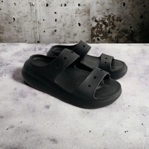 Crocs Women Size 9 Iconic Comfort Classic Mega Crush black platform sandals - £25.09 GBP