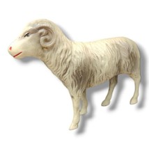 Vintage Celluloid Bighorn Sheep Ram Blow Mold Hand Painted Figurine  - $18.99