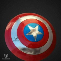 Scudo Captain America - Metallo Sostegno Riproduzione Medievale Shield - £81.59 GBP