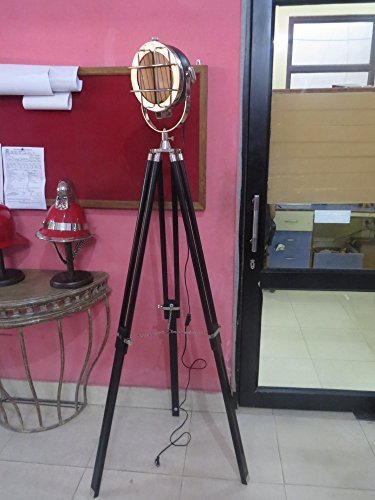 Industrial Light Vintage with Tripod Stand Black 70&quot; Decore - $197.01