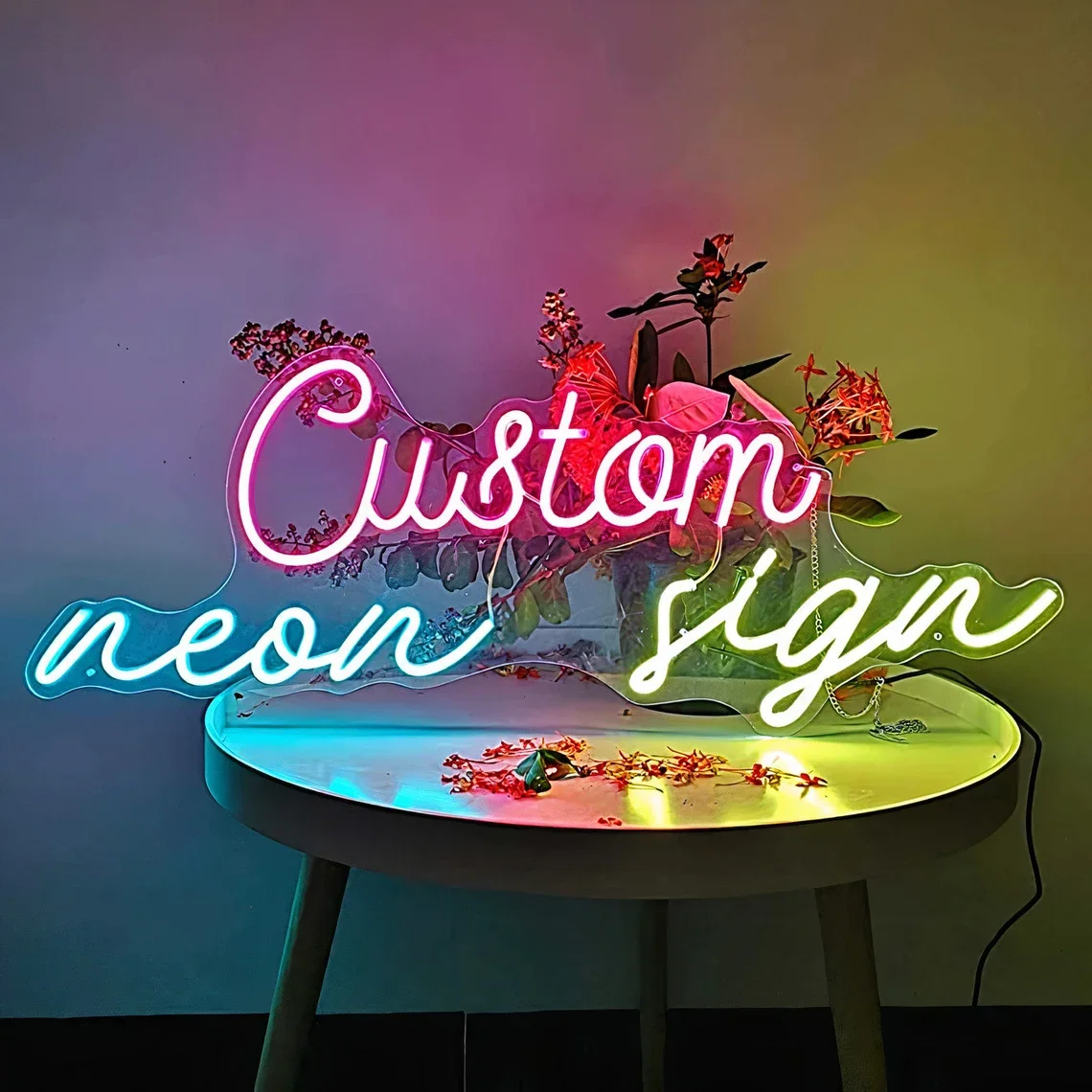  sign personalised name design business logo room wall led light birthday party wedding thumb200