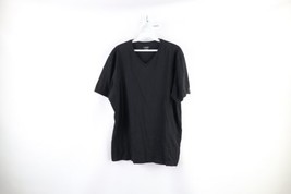 J Crew Mens Size Large Tall Faded Blank Washed Short Sleeve V-Neck T-Shirt Black - $24.70