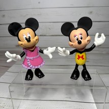 Lot of 2 Disney Minnie Mouse Bowtique 6&quot; Figurines 2011 PVC Collectible ... - £11.48 GBP