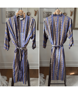 Vintage 90s Jacobson’s Lightweight Tribal Print Robe Purple Green Tan OS... - $536.67 MXN