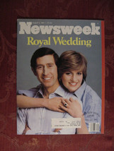 NEWSWEEK Magazine August 3 1981 Prince Charles Lady Diana Royal Wedding - £6.77 GBP