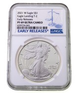 2021-W Silver American Eagle T-2 Proof Graded by NGC as PF69 Ultra Cameo - $104.40