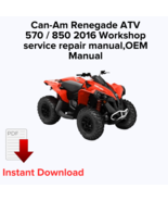 Can-Am Renegade ATV 570 / 850 2016 Workshop service repair manual,OEM Ma... - $279.57 MXN