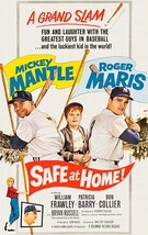 Safe At Home - Mickey Mantle - Roger Maris - 1962 - Movie Poster - £26.37 GBP