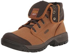 KEEN Utility Mens Roswell Mid Soft Toe Canvas Work Boots, Almond/Black ... - £98.45 GBP