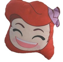 Disney Emoji Little Mermaid Ariel Princess Plush Bed Throw Pillow Soft T... - $192.52 MXN
